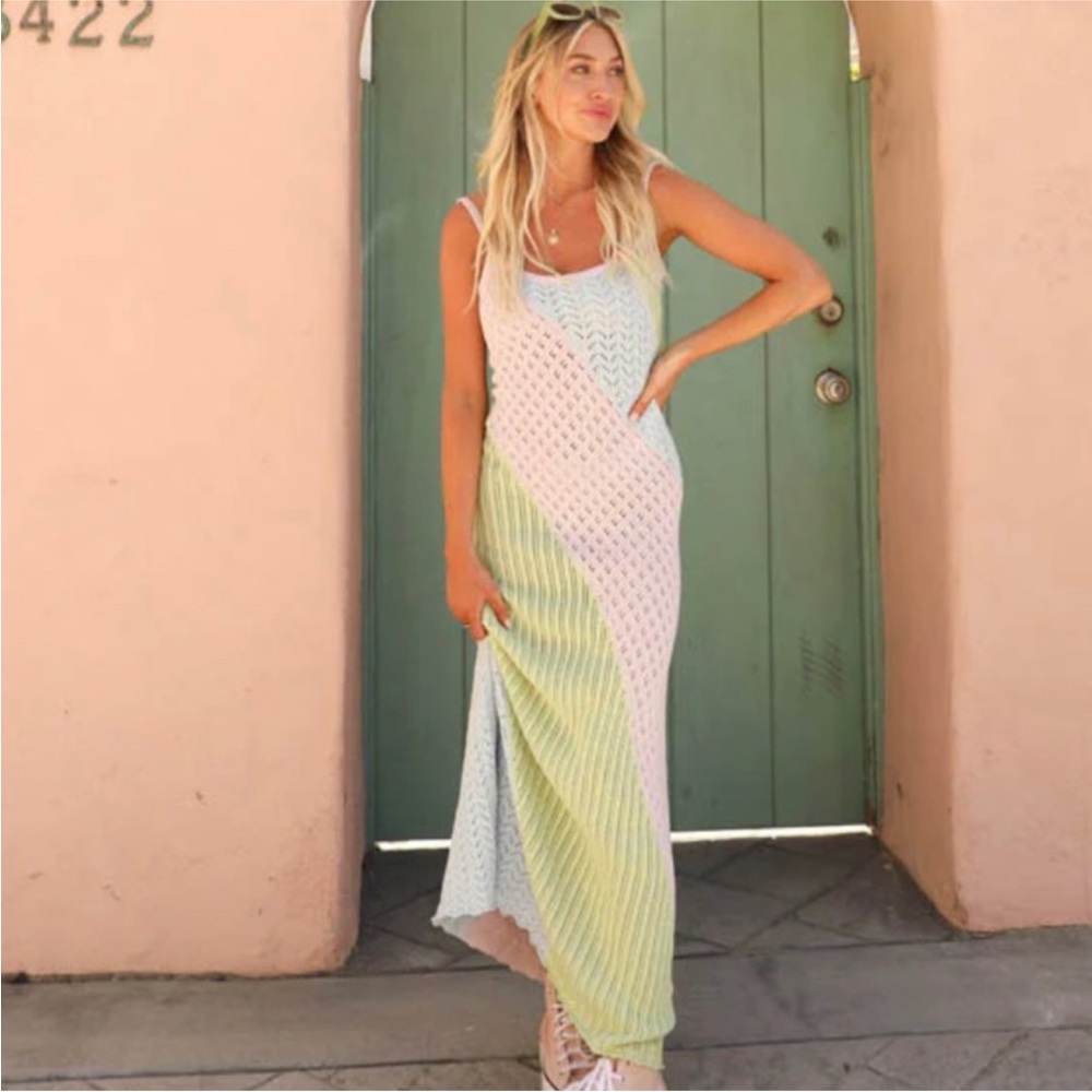 VRG GRL Freedom To Dream Crochet Maxi Dress
